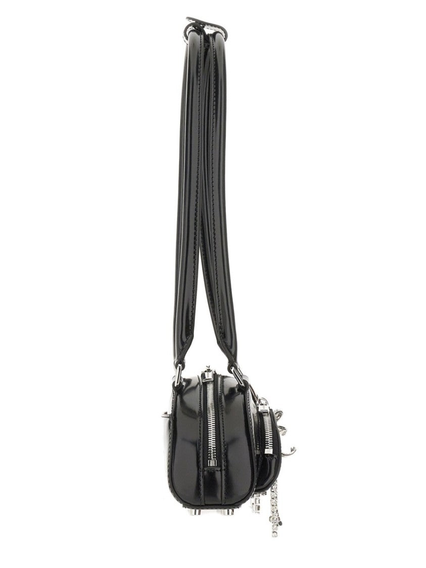 Self-Portrait Mini Shoulder Bag With Glossy Finish