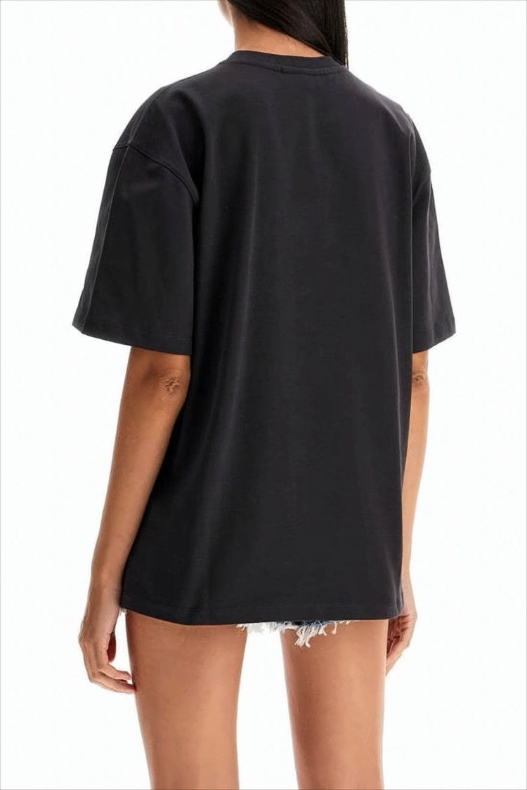 Ganni Relaxed-Fit Short-Sleeve T-Shirt With Heart Design