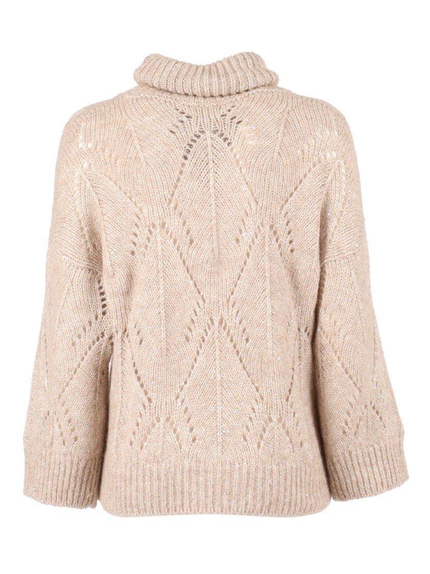 Peserico High Ribbed Collar Knitted Sweater