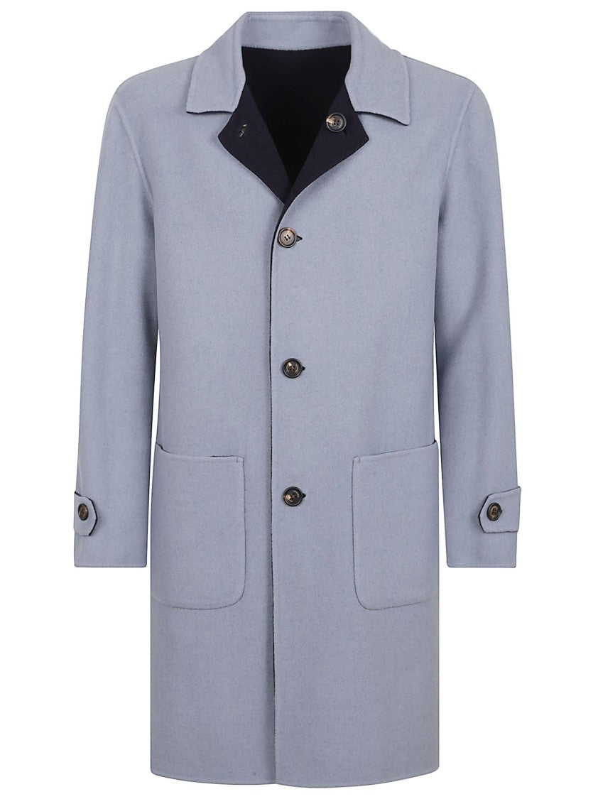 Eleventy Reversible Wool Coat With Design