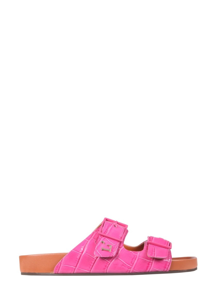 L'autre Chose Sandals With Coconut Print Leather