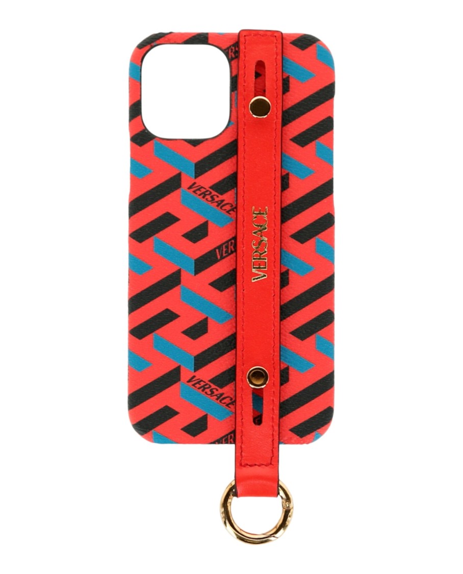 Versace Coated Canvas La Greca Iphone 12 Case