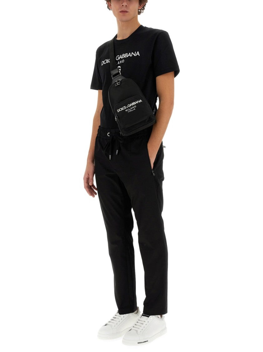 Dolce & Gabbana Jogging Pants With Plaque Detail