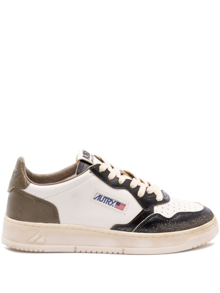 Autry Retro-Inspired Sneakers With Mixed Textures