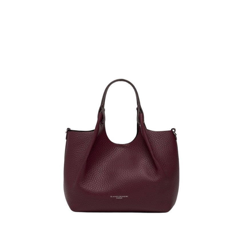 Gianni Chiarini Contemporary Double-Grain Leather Handbag With Detachable Strap
