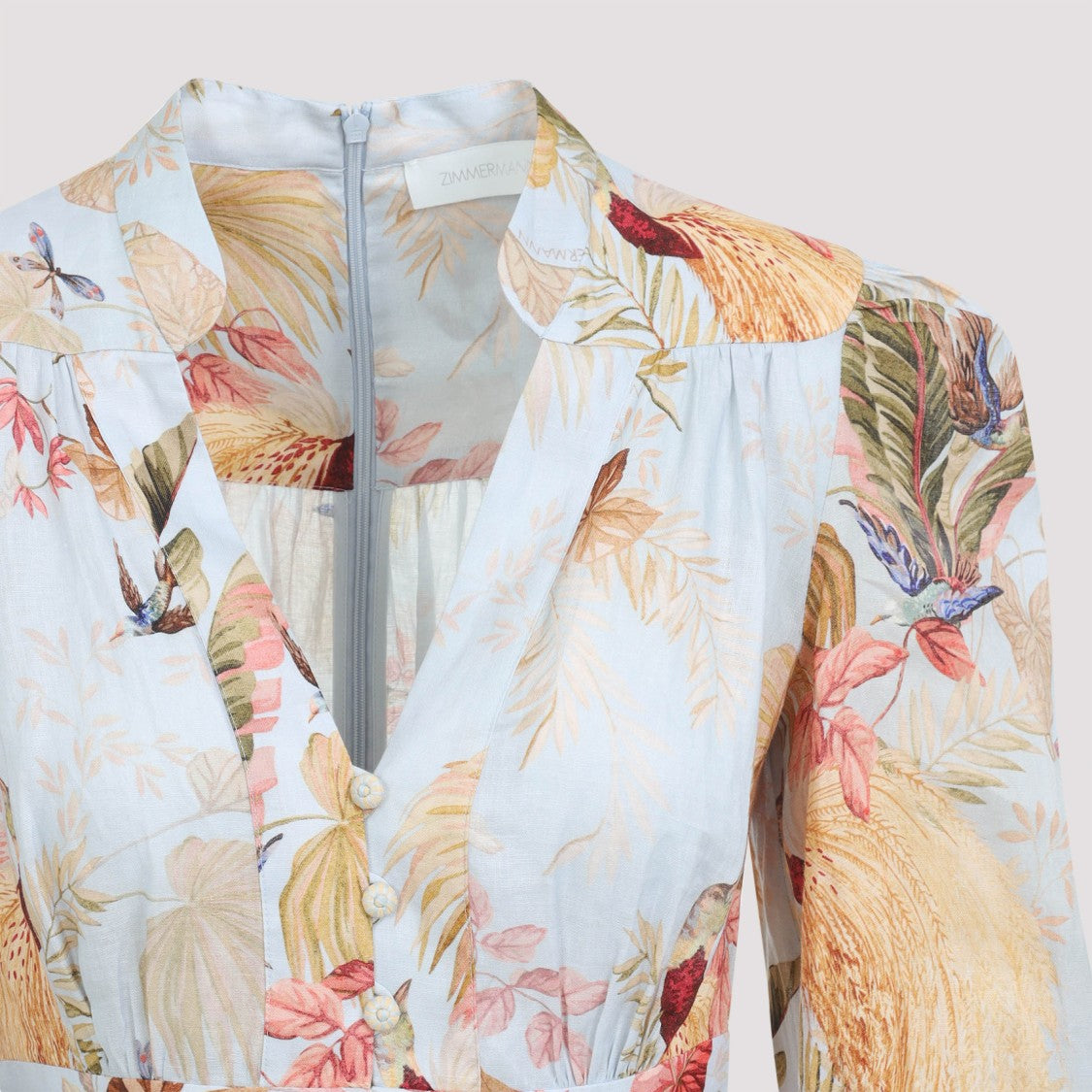 Zimmermann Multicolour Floral Linen Dress