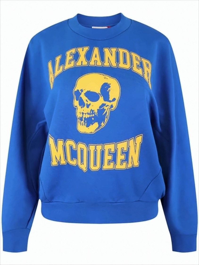 Alexander Mcqueen Skull Graphic Print Long-Sleeve Sweatshirt