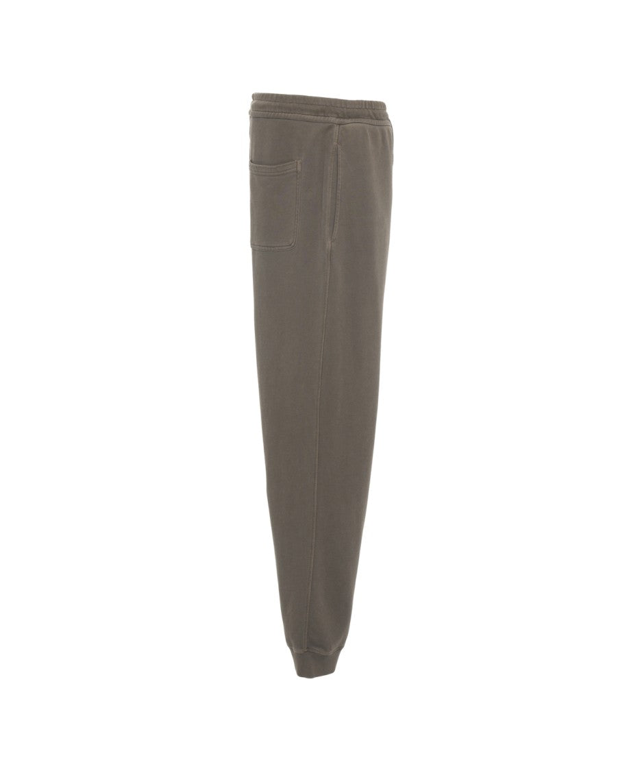 Closed Adjustable Waist Fleece Joggers With Ribbed Cuffs