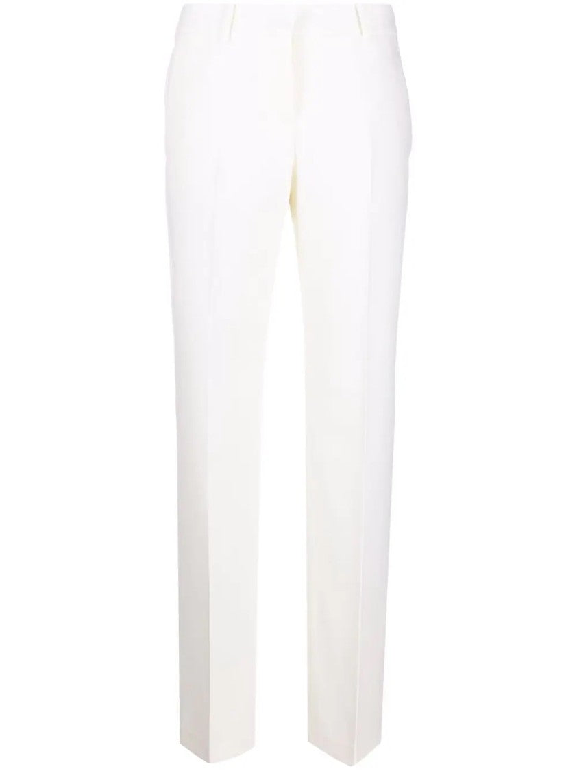 Ermanno Scervino Tailored White Trousers With High Waist