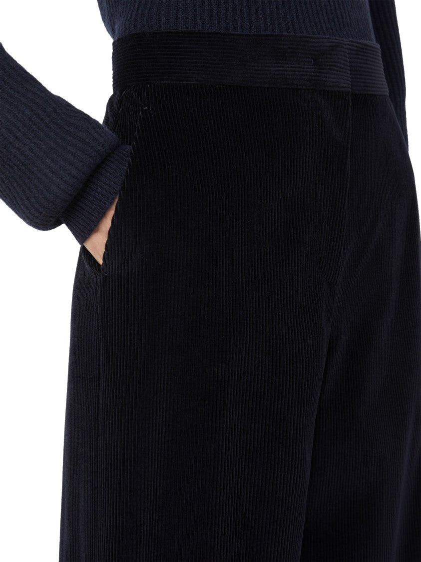 Max Mara Wide-Leg Corduroy Trousers With High Waist