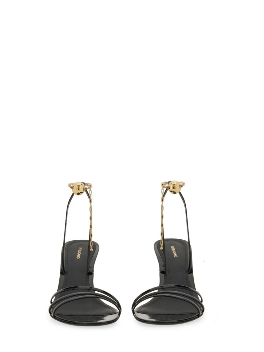 Ferragamo Patent Calf Sandals