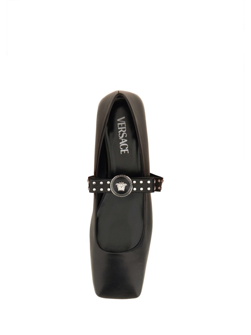 Versace Ballerina "Gianni" Ribbon With Studs