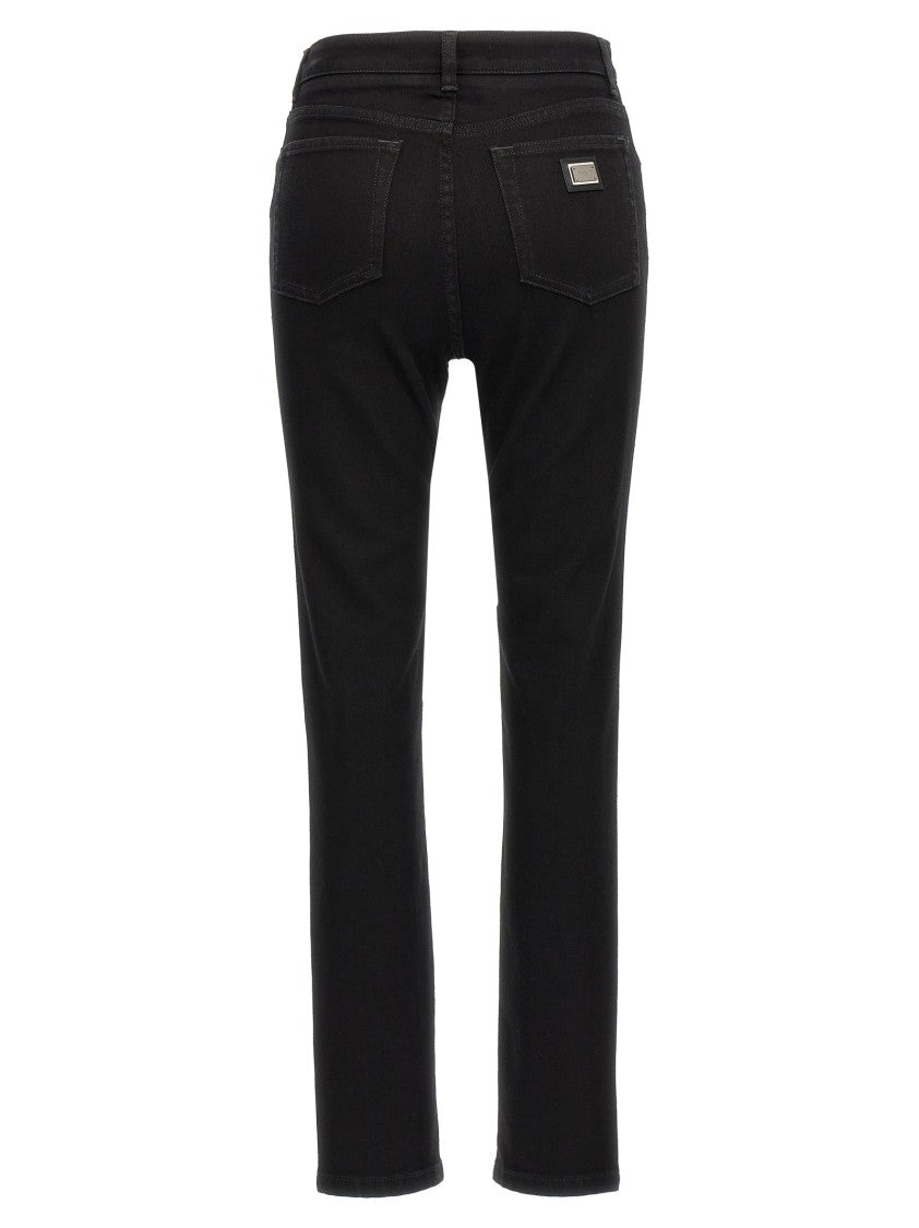 Dolce & Gabbana Slim-Fit 5-Pocket Black Jean