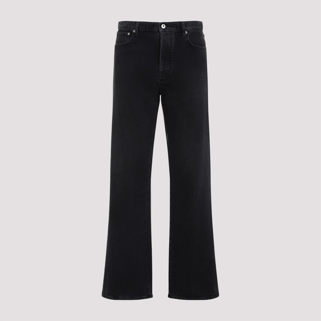 Off-White Diag Relaxed Black Cotton Jeans
