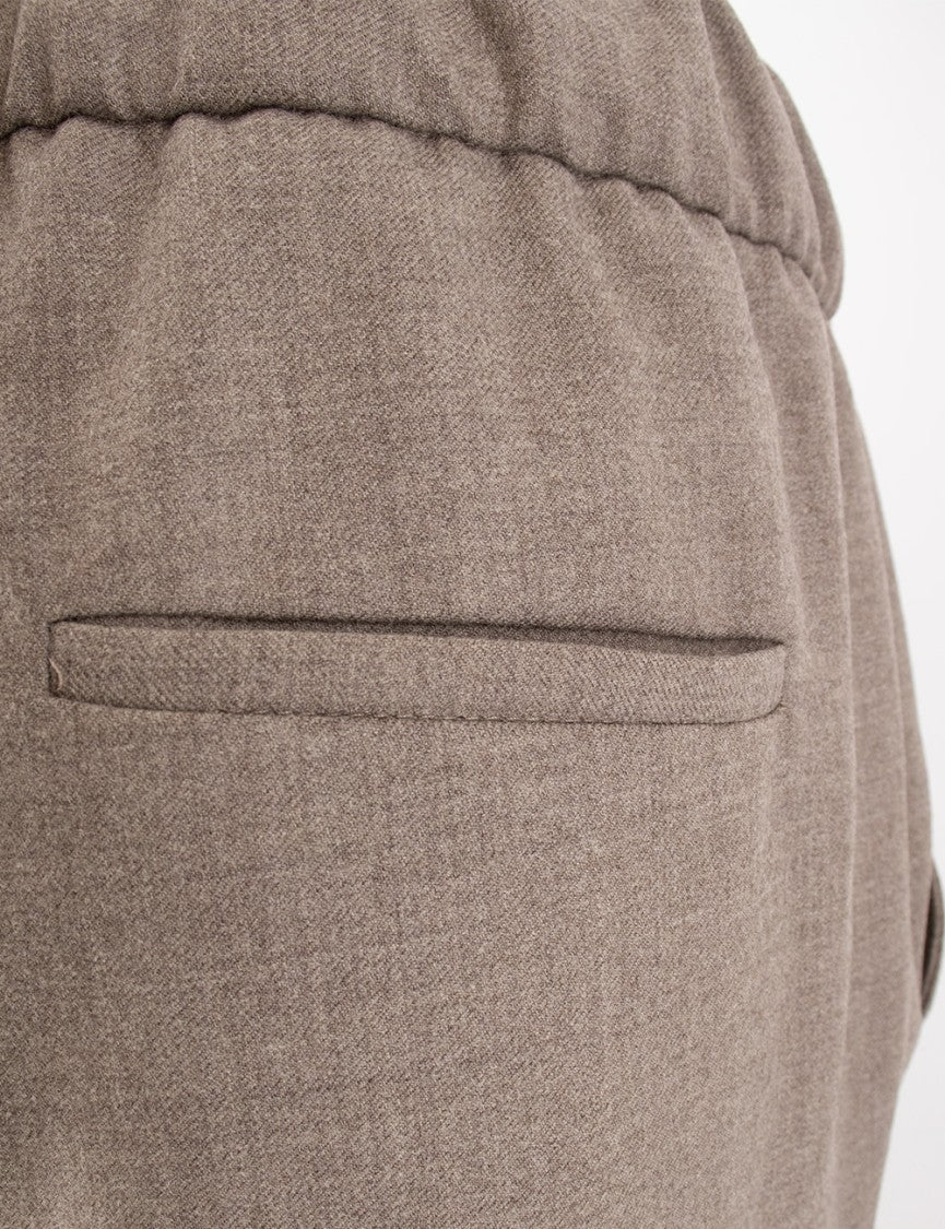 Le Tricot Perugia Soft Wool Blend Trousers With Relaxed Fit