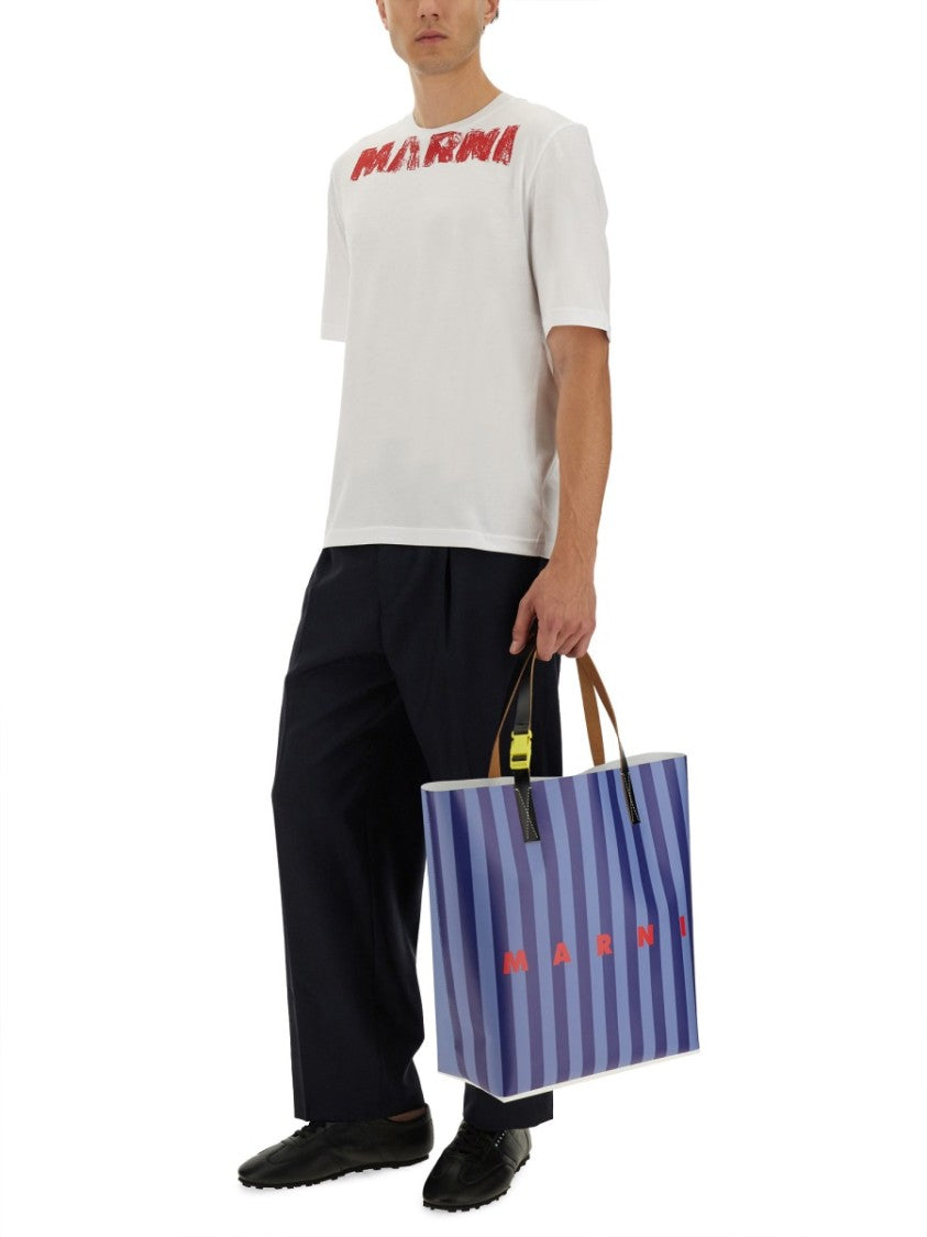 Marni High-Waisted Wide Leg Pants With Pleated Front