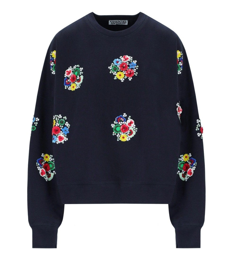 Essentiel Antwerp Itro Navy Blue Sweatshirt