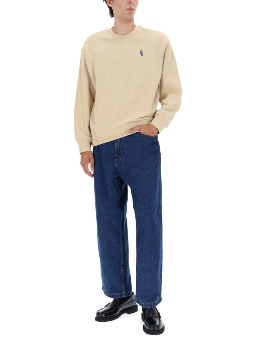 Maison Kitsuné Relaxed Fit Crew Neck Sweatshirt