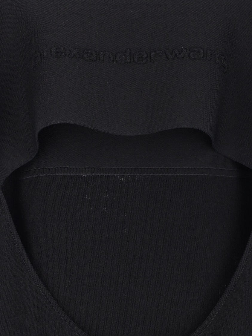 Alexander Wang Logo Midi Dress – Black