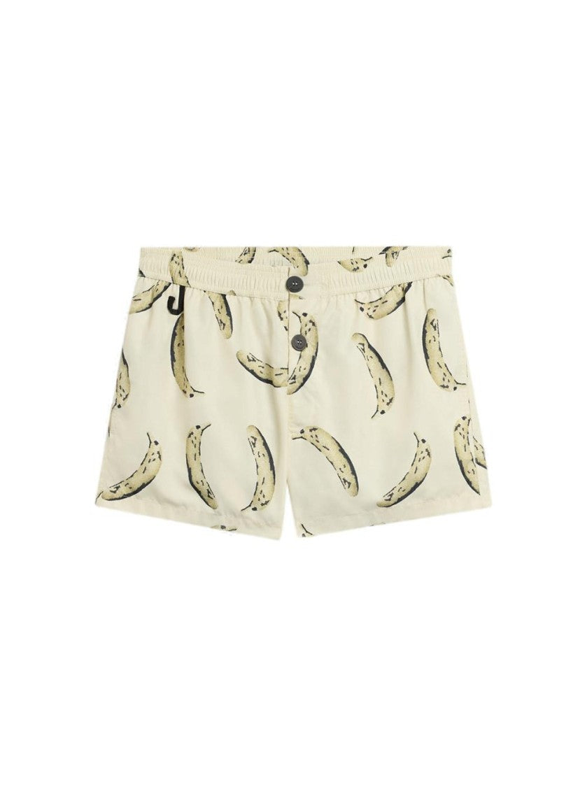 Jacquemus Le Maillot Puntini Swimwear Banana Print Yellow