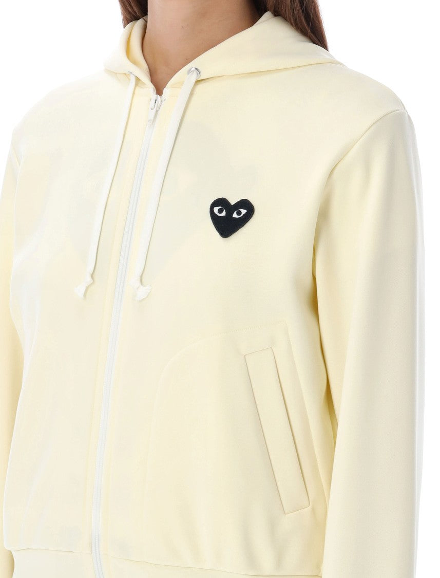 Comme Des Garçons Zip Hoodie Black Heart