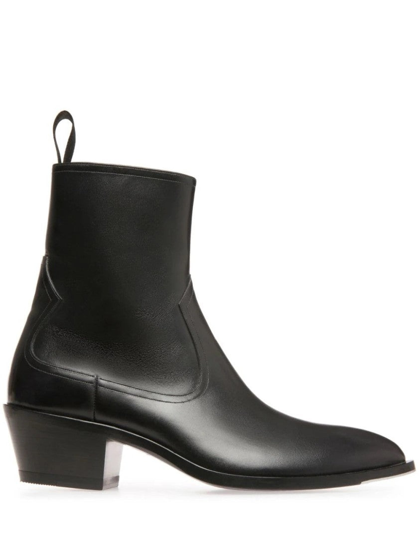 Bally Black Leather Ankle Booties