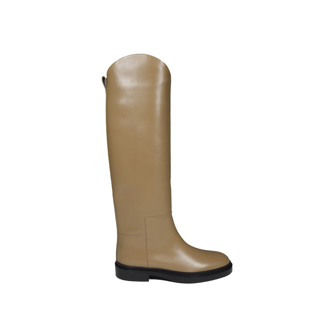Jil Sander Camel Genuine Leather Knee High Boots