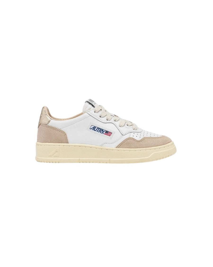 Autry Medalist Low Sneakers In White Leather