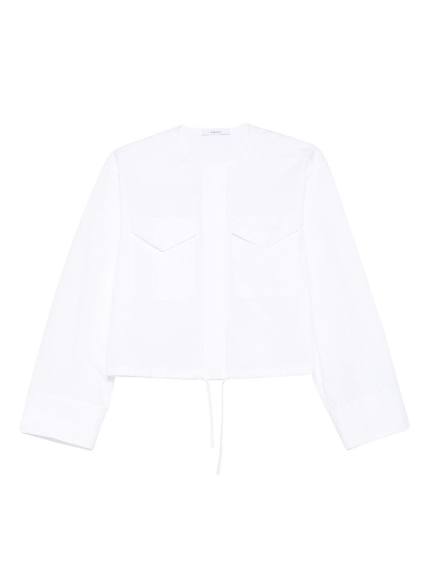 Givenchy Cropped White Cotton Shirt