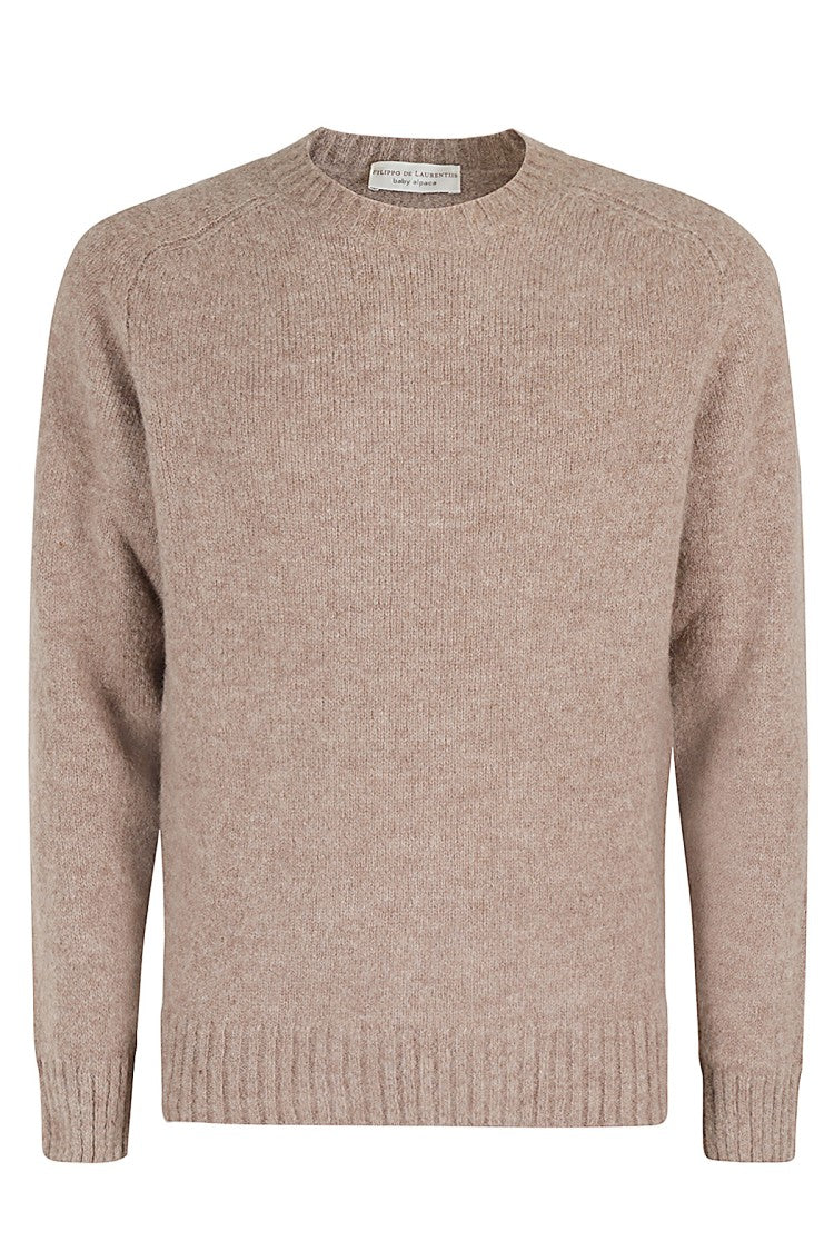 Filippo De Laurentis Textured Knit Sweater With Classic Crew Neck