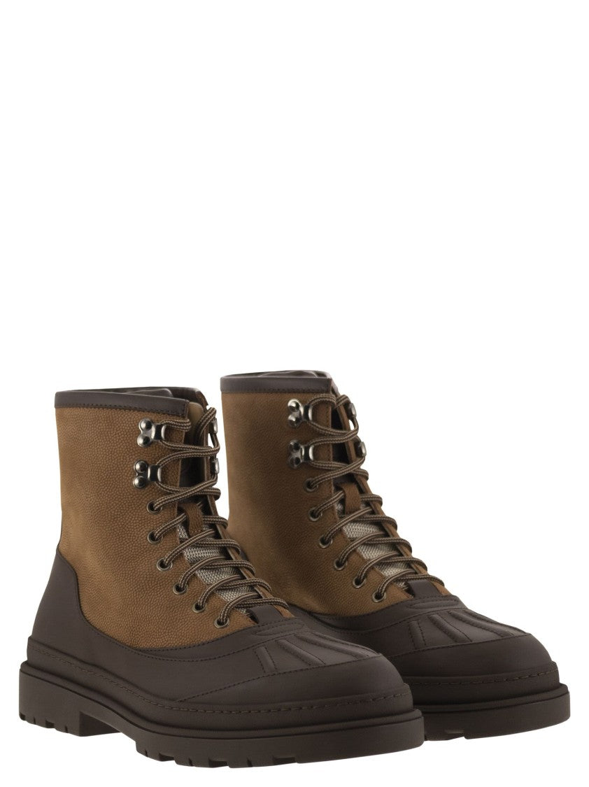 Brunello Cucinelli Duck Boot In Suede