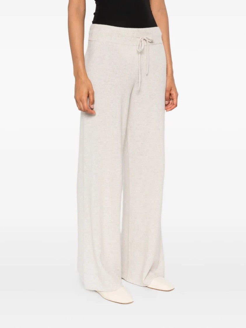 Lisa Yang Wide-Leg Trousers With Ribbed Waistband And Drawstring Fastening