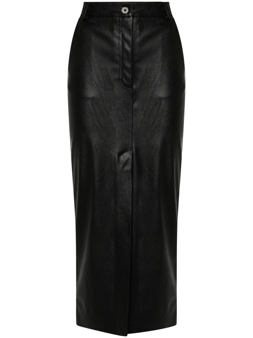Pinko High-Waisted Midi Skirt With Front Slit
