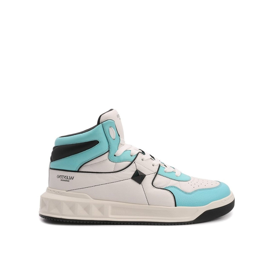 Valentino White One-Stud Sneakers