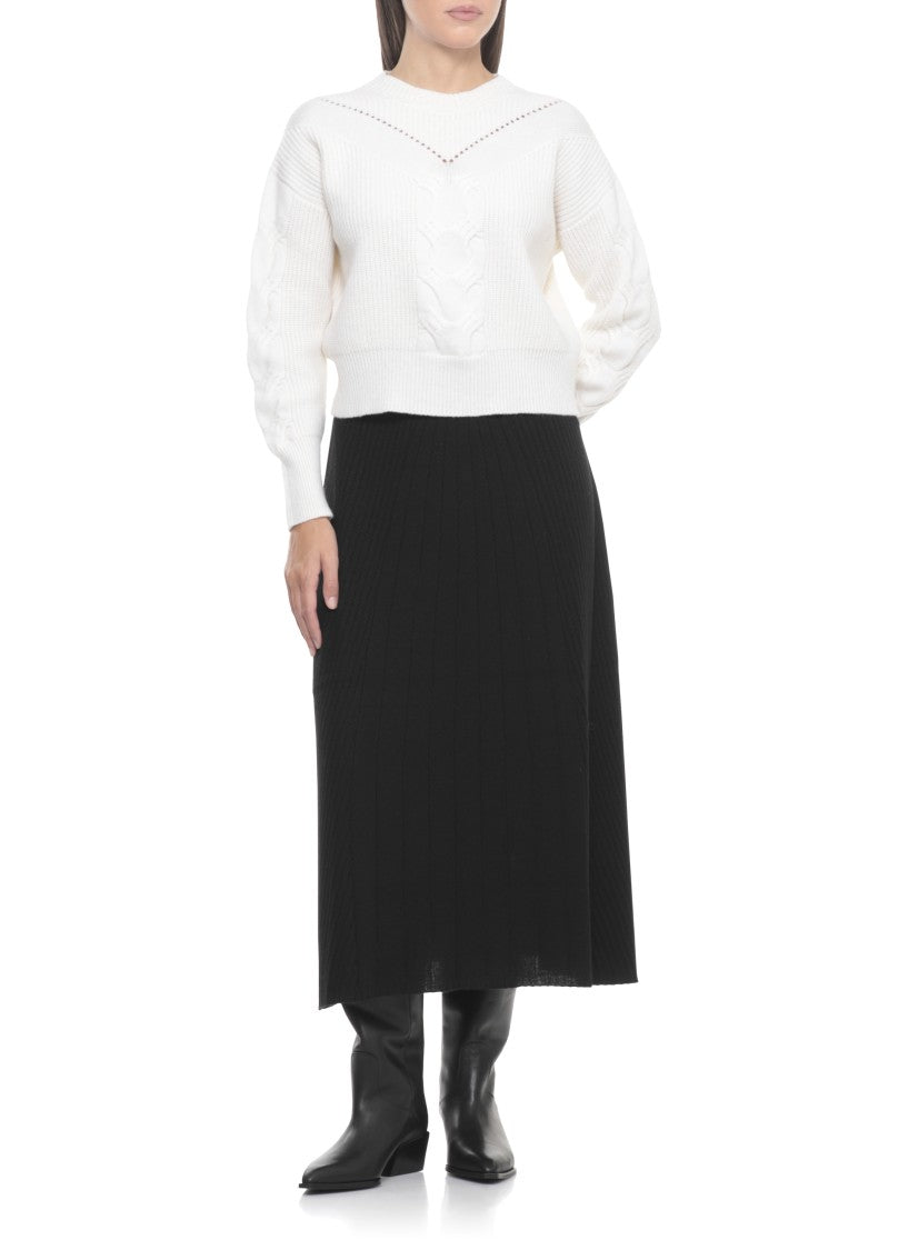 D. Exterior Ivory Wool And Cashmere Sweaters