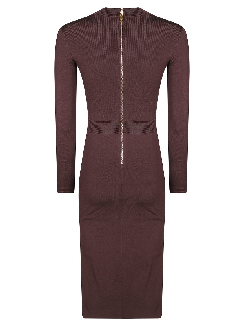 Elisabetta Franchi Longuette Knit Dress With Hem