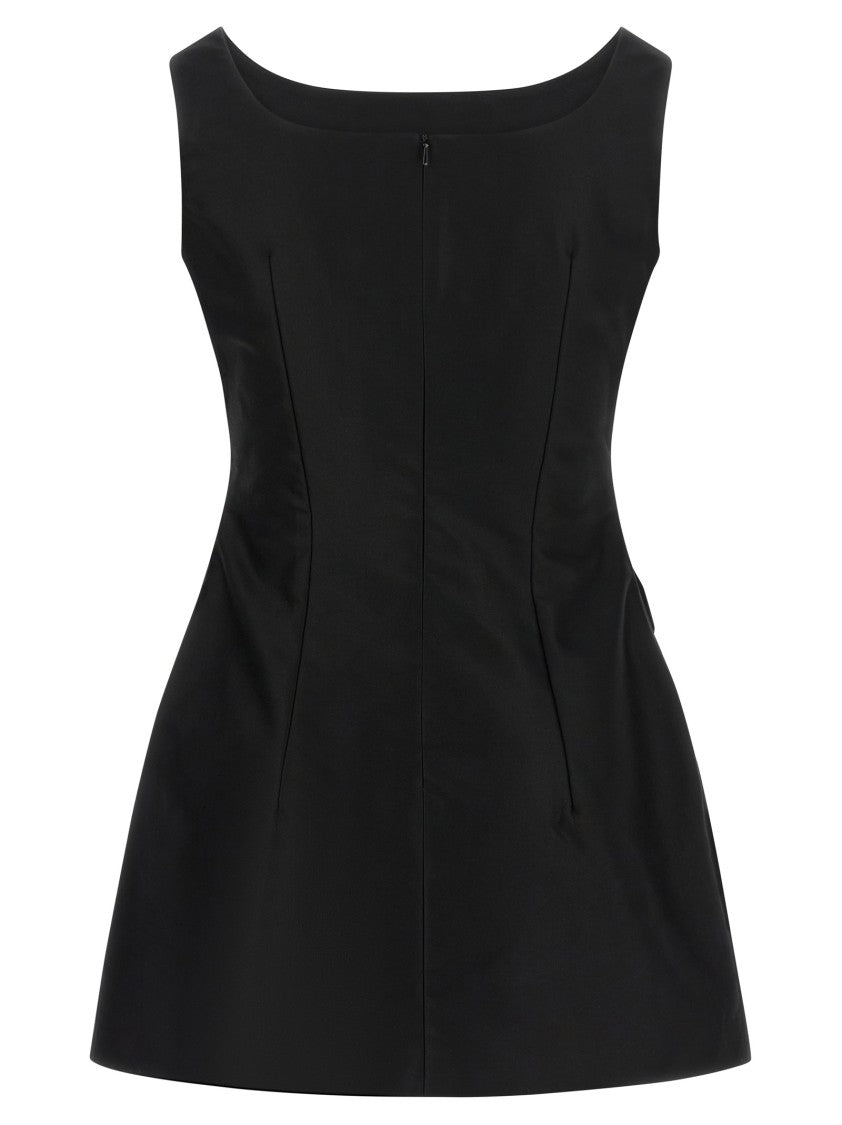 Magda Butrym Cotton Mini Dress With 3D Floral Pocket Details