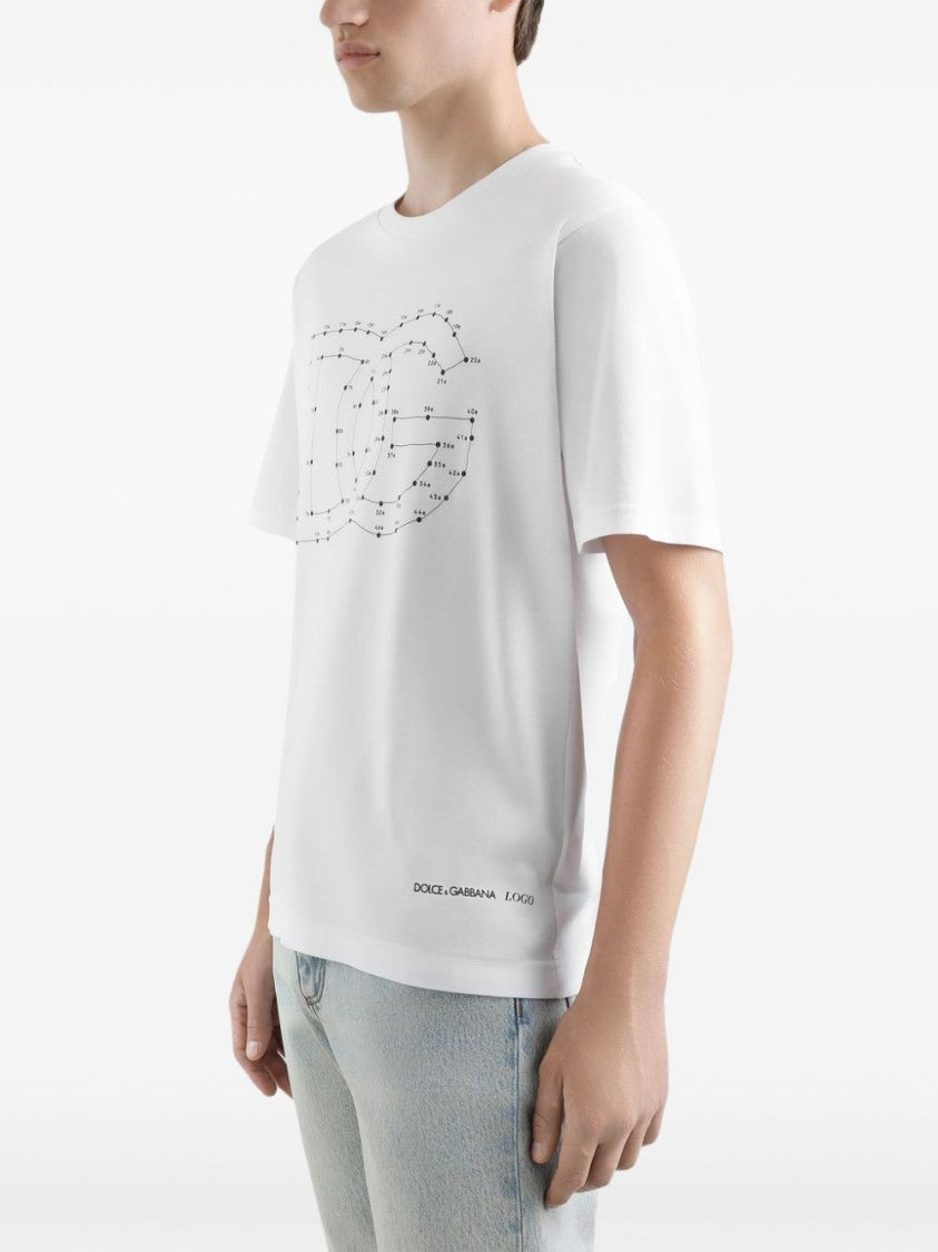 Dolce & Gabbana Signature Logo T-Shirt With Classic Crew Neck And Modern Hemline