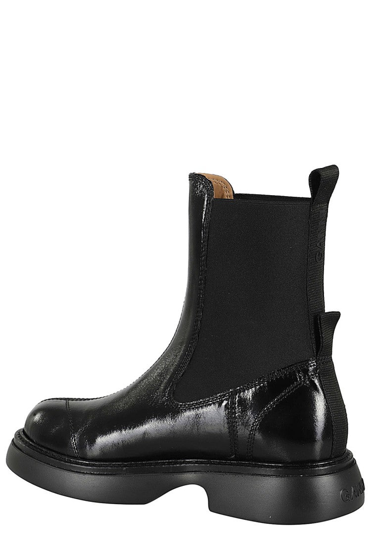 Ganni Everyday Mid Chelsea Boots Tonal Naplack