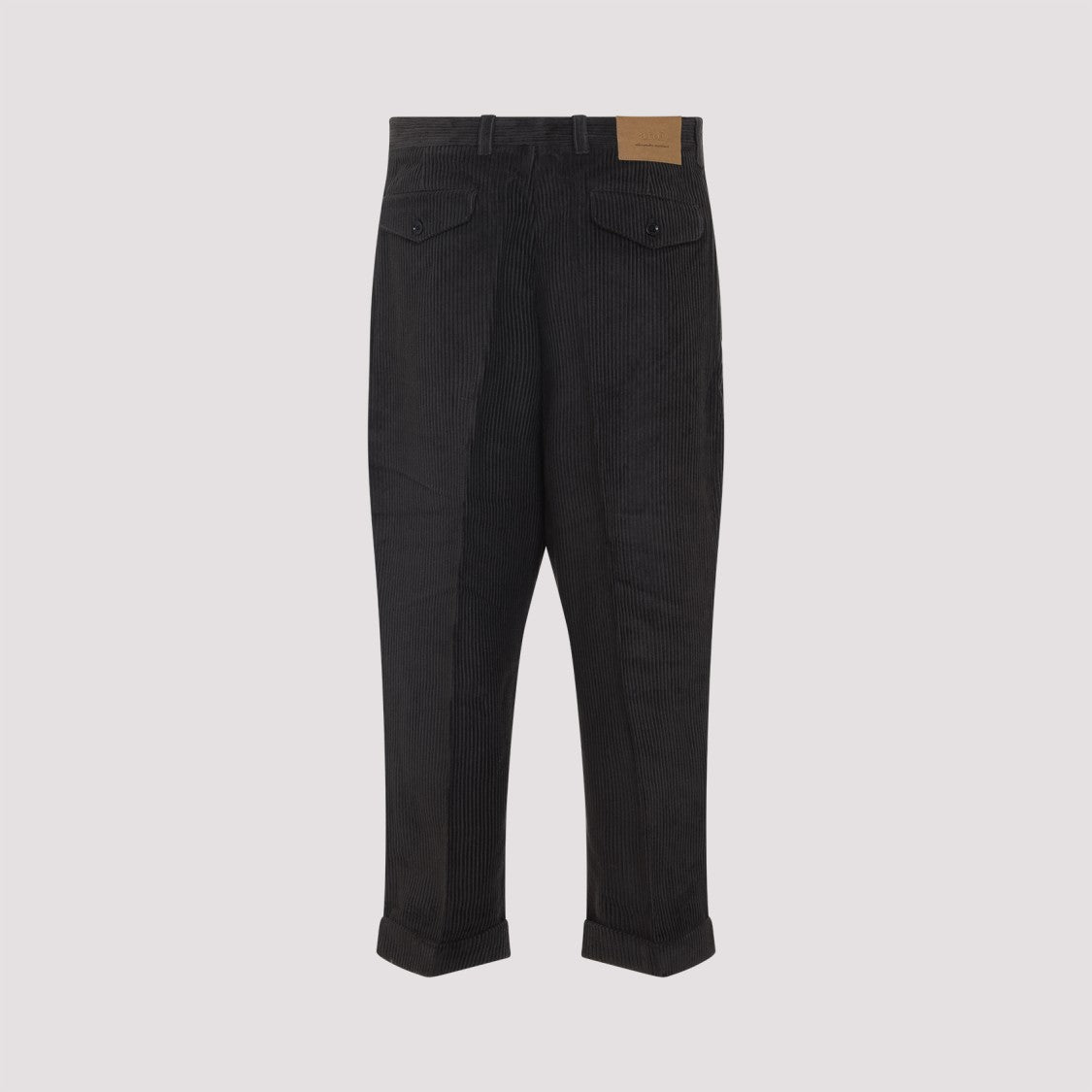 Ami Carrot Oversized Grey Cotton Pants