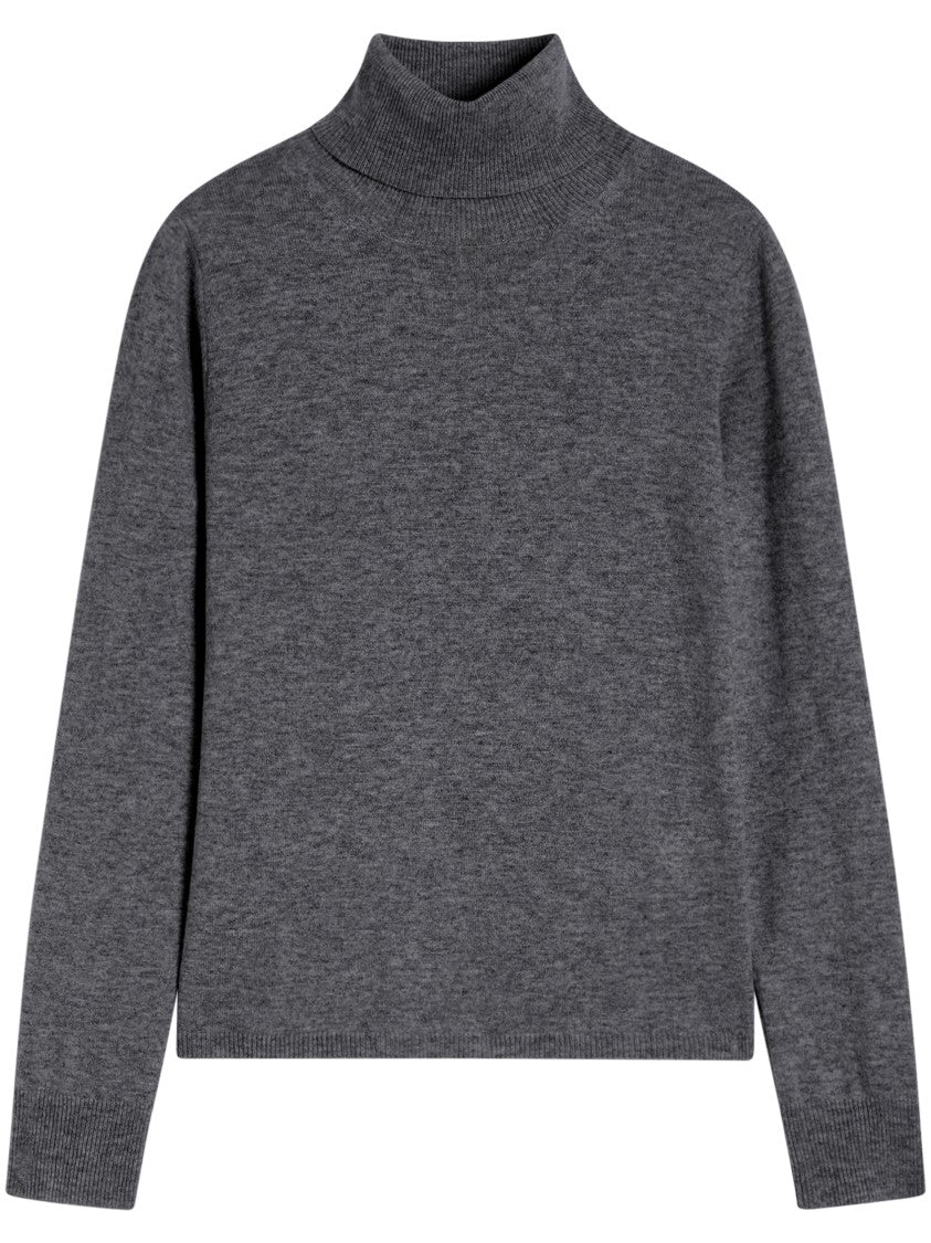 Max Mara Anthracite Cashmere-Wool Blend Sweater
