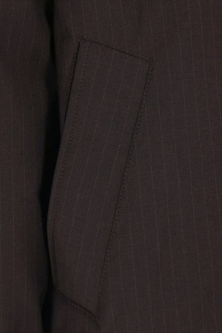 Our Legacy Cropped Padded Jacket With Subtle Pinstripe Pattern