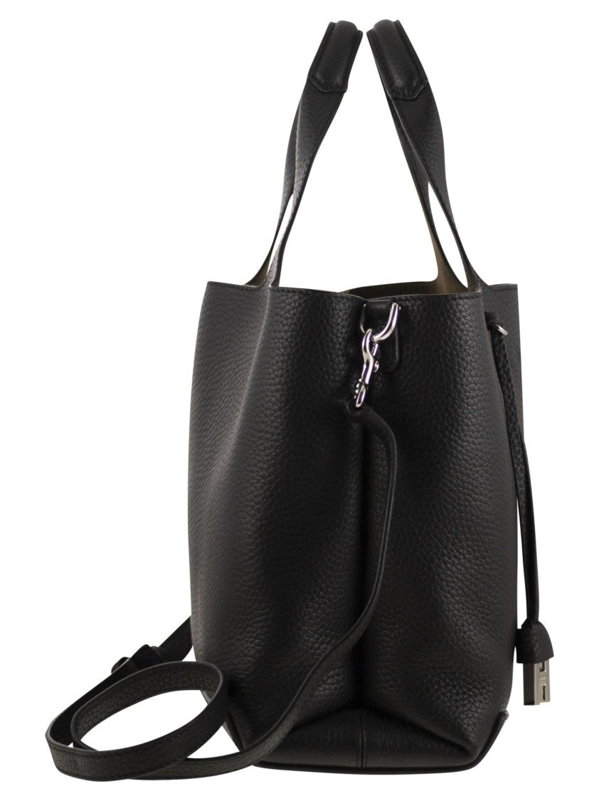 Hogan Shopping Bag In Textured Leather