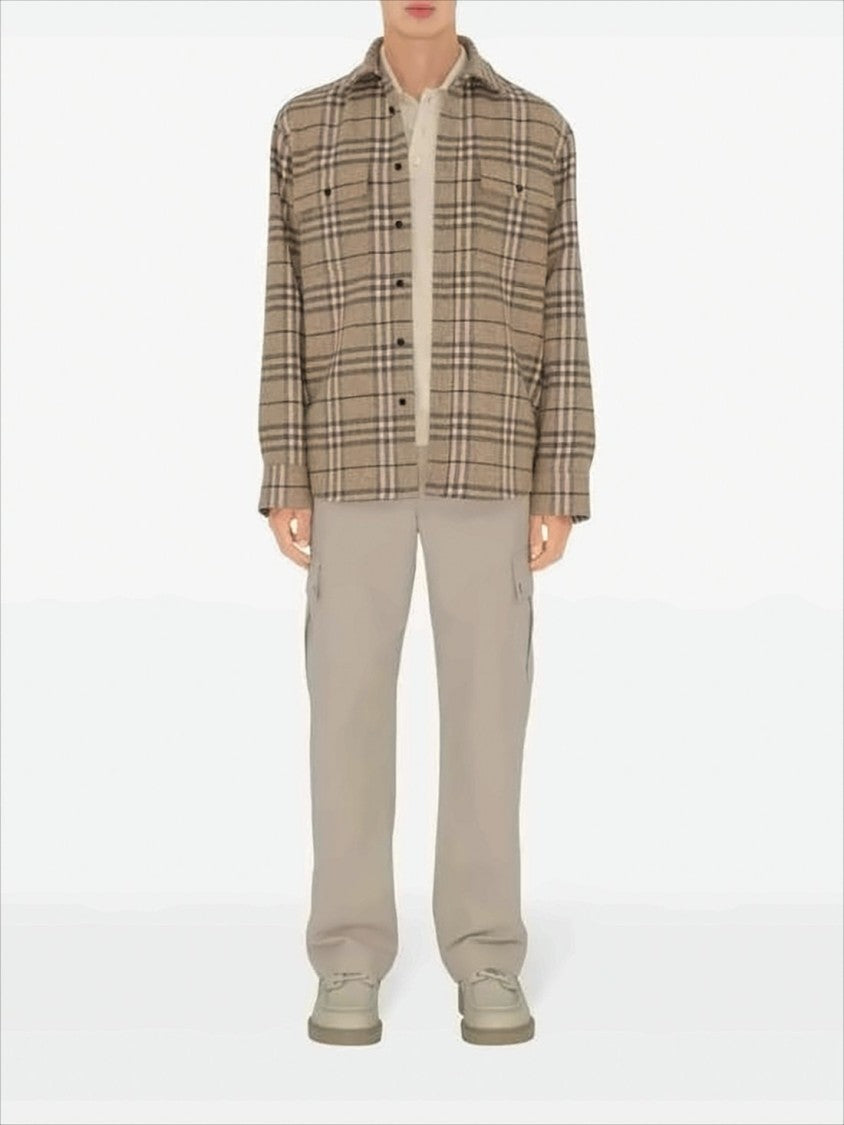Burberry Classic Plaid Long-Sleeve Shirt In Wool