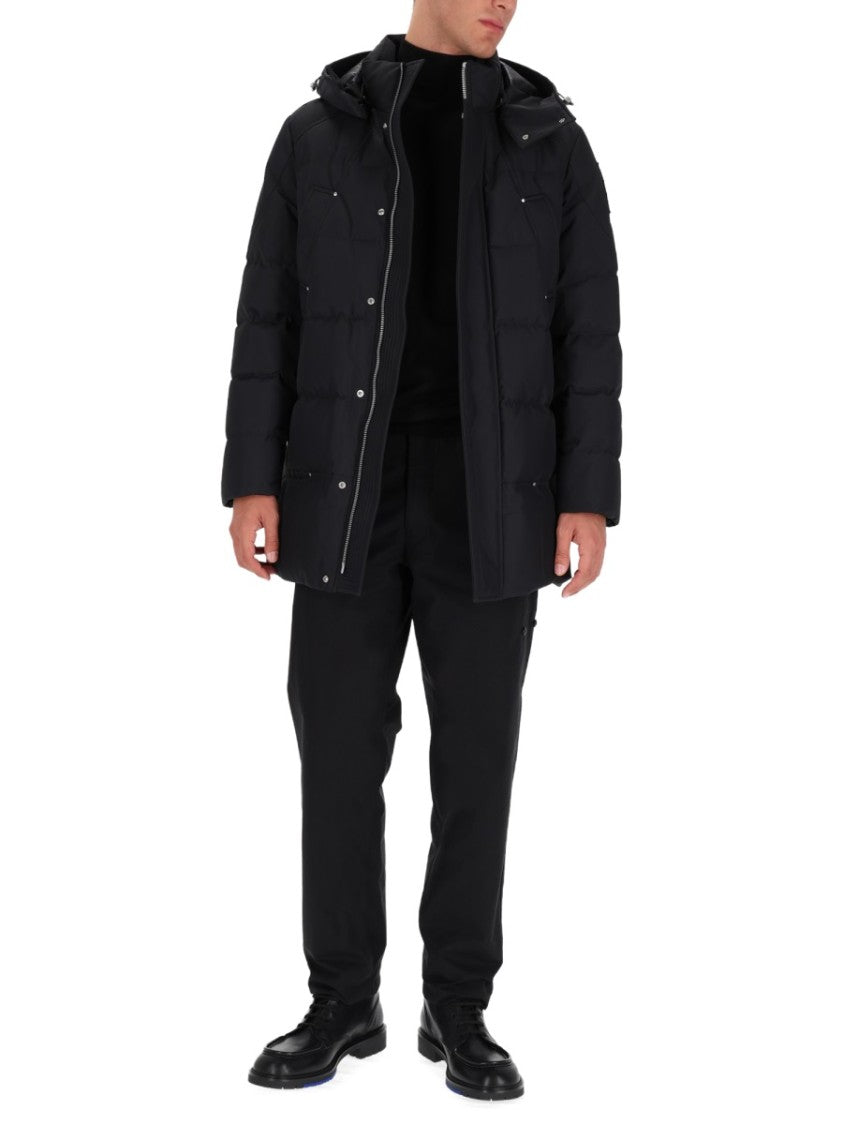 Moose Knuckles Padded Quilted Black Coat