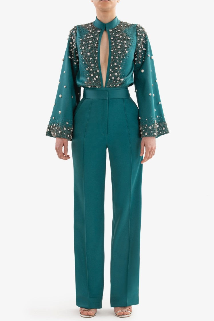 Saiid Kobeisy Beaded Bodysuit