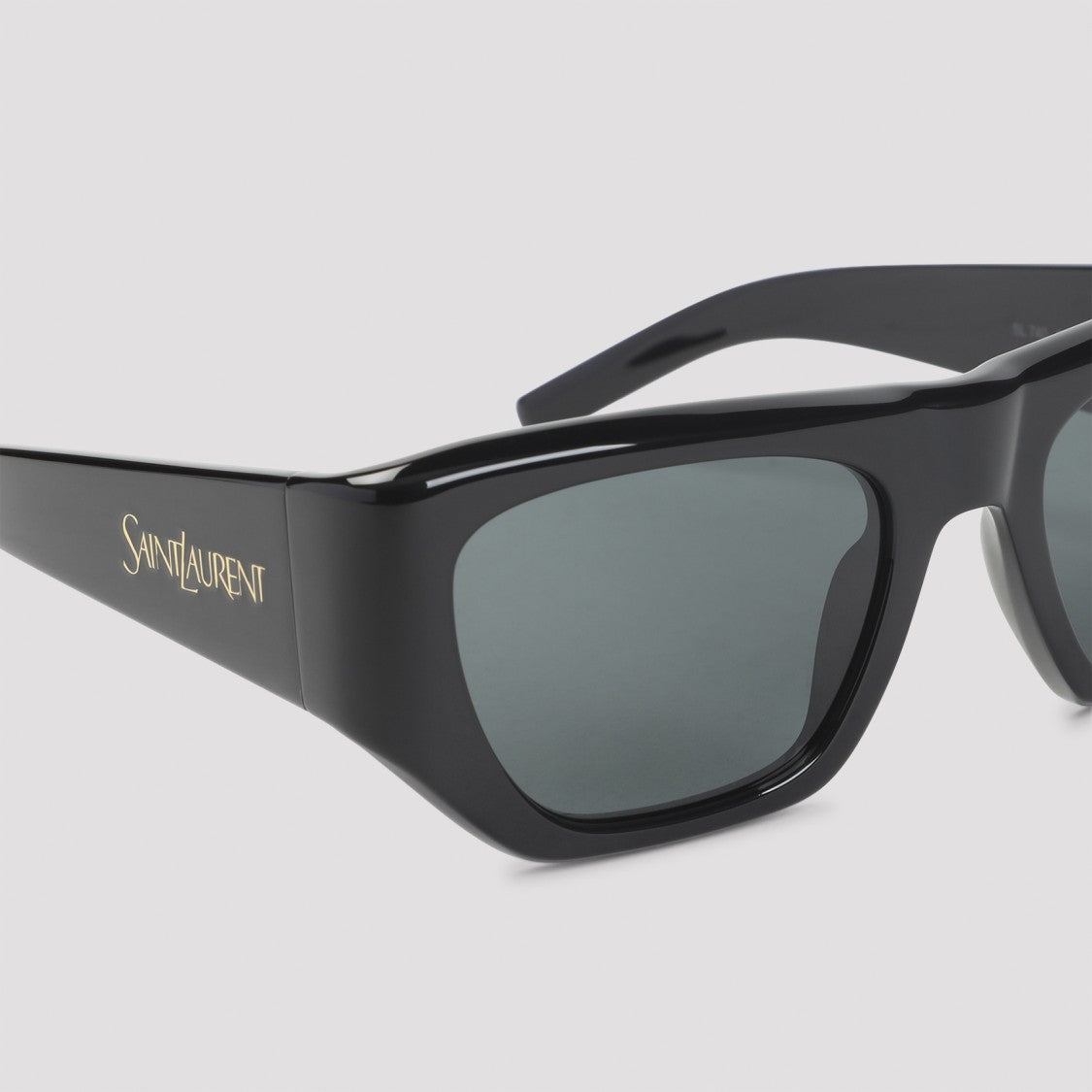 Saint Laurent Rectangular Frame Sunglasses With Gold-Tone Logo