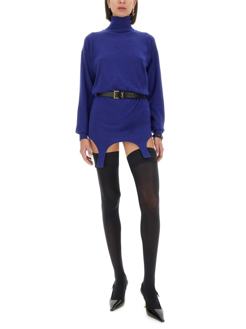 Saint Laurent High-Turtleneck Cashmere And Silk Pullover