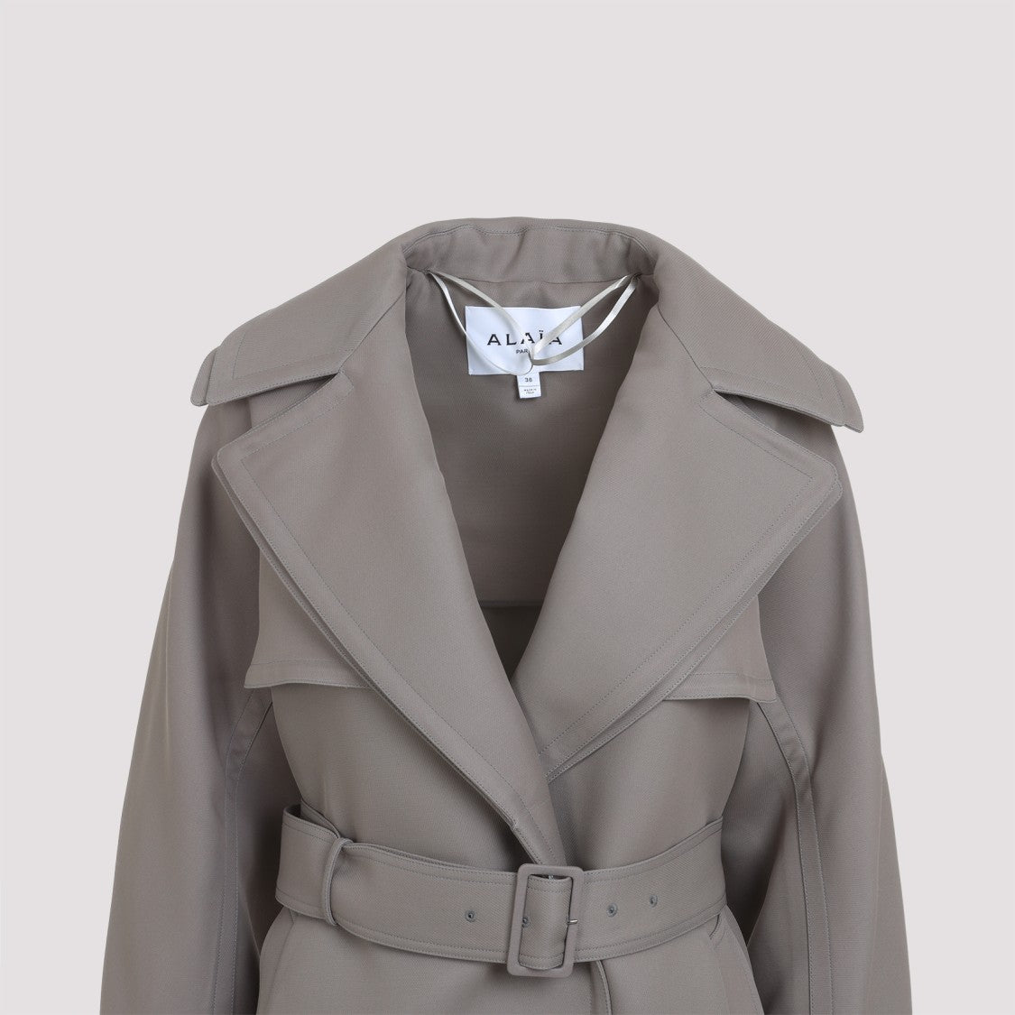 Alaïa Taupe Wool/Viscose Blend Tailored Coat