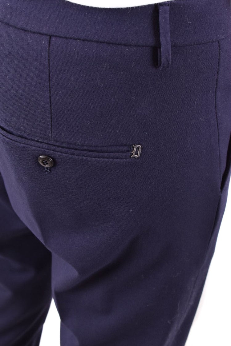 Dondup Blue Viscose Blend Trousers